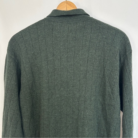 Brandini Made In Italy Sweater Mens XL 100% Fine Merino Wool Pullover Green - Picture 7 of 11